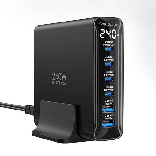 505646 TOPADRE 240w充電器 PD3.1対応6ポート同時急速充電 41E6HtvpqtL.jpg