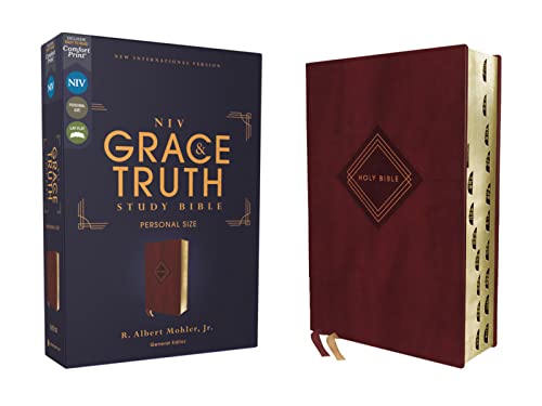 Image of The Grace and Truth Study Bible: New International Version, Burgundy, Leathersoft, Personal Size, Comfort Print
