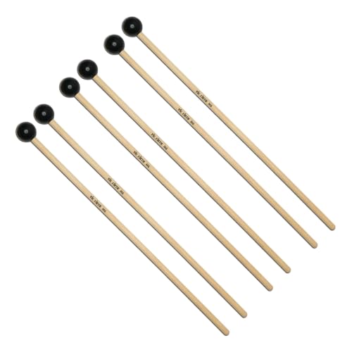 Image of Vic Firth M6 American Custom Keyboard Hard Ball Headed Mallets - Black Phenolic - 3 Pairs