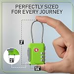 Untethered TSA Luggage Locks (3 Pack) – Resettable 3-Digit Combination TSA Approved Travel Padlocks for Suitcases, Backpacks, Gym Bags & Checked Baggage (3 Pack | Green) - Image 2