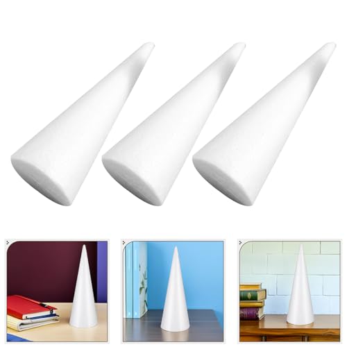 Cônes en mousse blanche pour projets DIY et sapins de Noël - 8
