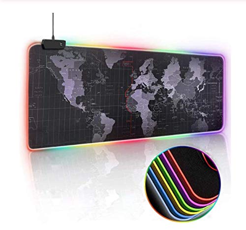 SKEIDOGaming Mouse Pad RGB Large Mouse Pad Gamer Big Mouse Mat Computer Mousepad Led Backlight