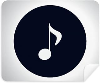 White Music Quaver Notes Black Cleaning Cloth Screen Cleaner 2pcs Suede Fabric