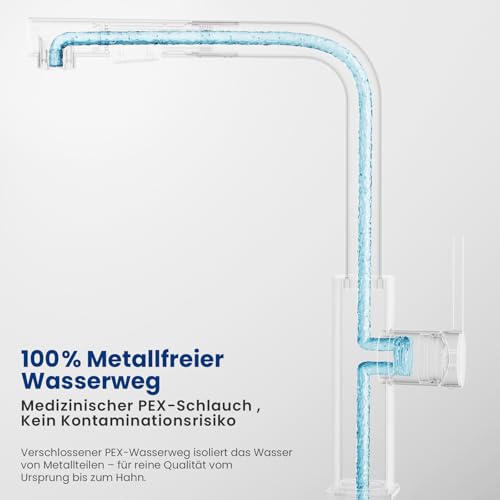 CECIPA Küchenarmatur Ausziehbar, Spültischarmatur mit Brause, Wasserhahn Küche Ausziehbar 2 Wasserstrahlarten, Mischbatterie Küche Edelstahl Gebürstet, Armatur 360° Drehung, Küchenwasserhahn Hochdruck