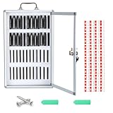 Cell Phone Locker, 36/48 Slot Aluminum Alloy Storage Cabinet, Wall-Mounted or Desktop Use, with Handle and Safety Lock for Office, Classroom, Gym 48 Slots