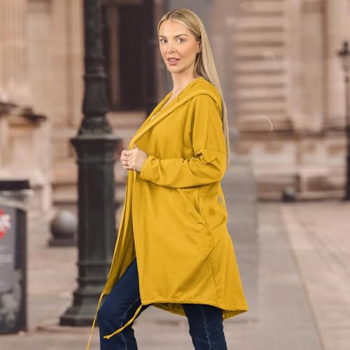 Janisramone Frauen Damen Neu Sequin Engel Flügel Zurück Baggy Übergroß Kapuzenpullover Strickjacke Jacke Sweatshirt Oben