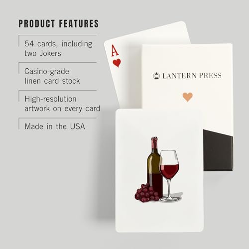 Baraja de 52 cartas tamaño póker Lantern Press miniatura 3