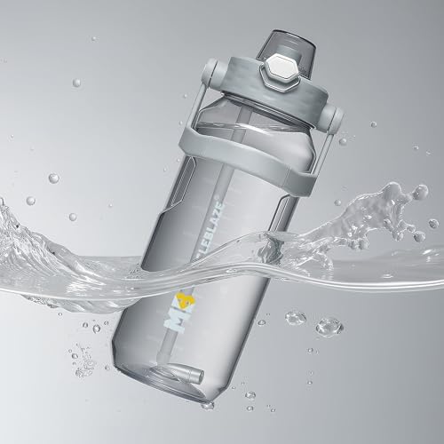 Image of MuscleBlaze Gym Gallon Water Bottle, Grey, 2L | Leakproof & BPA-Free
