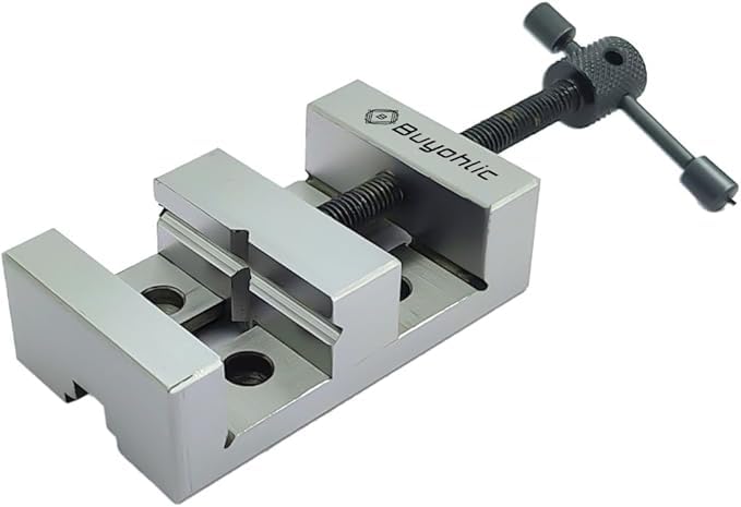 Morsa di precisione da 60 mm, in acciaio temprato e rettificato, corpo compatto (senza guide laterali)