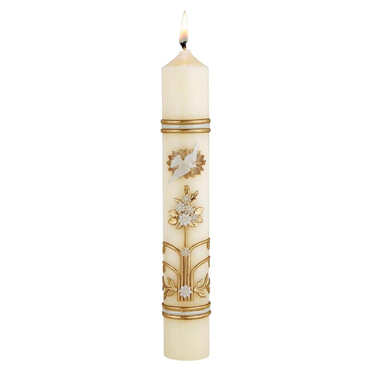CB Church Supply Sacramental Candles - Hand Decorated Baptismal Candle by Will & Baumer, 9.75-Inch, San Giacomo