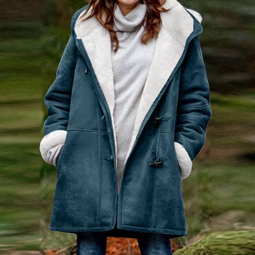 Womens Sherpa Lined Jackets Fashion Winter Fuzzy Fleece Hoodie Sweatshirt Casual Soft Cozy Horn Button Down Coats2