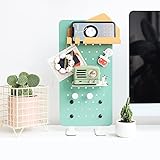 wiselect Cute Office Desk Accessories, TRAUST x Metal Office Pegboard Cute Desk Organizer as Desk To
