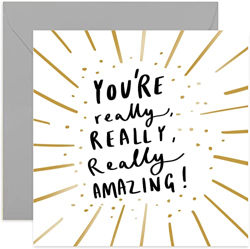 Old English Co. Really Amazing Congratulations Card - Cute Gold