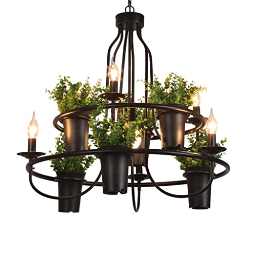 Lustre suspension fer forgé haut de gamme et lampe art lumière créative
