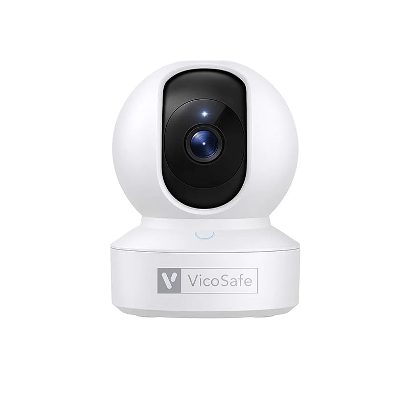 Câmera interna para monitoramento de gatos e pets VicoSafe VicoHome CA48 3K Wi-Fi com visão noturna e áudio bidirecional