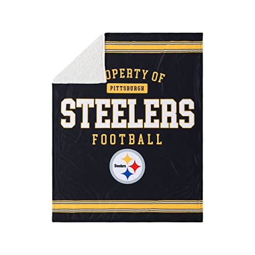 FOCO Pittsburgh Steelers NFL Team Property Sherpa Plush Throw