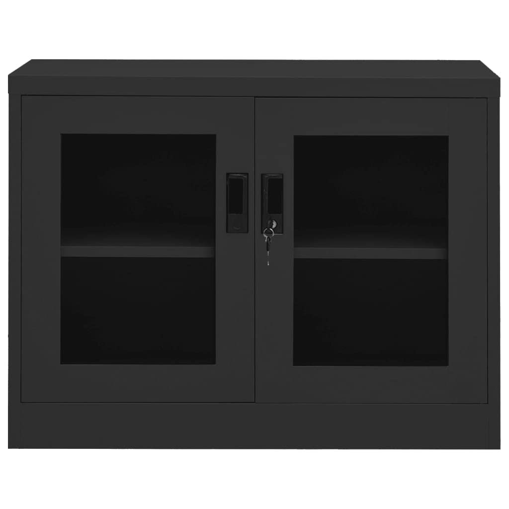 Armadio multiuso Armadio per corridoi Armadio da ingressoArmadio per Ufficio Antracite 90x40x70 cm in Acciaio Adatto a soggiorno, ufficio