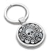 Biomar Labs® Schlüsselanhänger Metall Keyring Autoschlüssel mit Geschenkbox Geschenk Metall-Schlüsselanhänger Schlüsselbund Edelstahl Skull Schädel Totenkopf Silber, KK 276