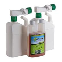 Outdoor Yard Defense Bundle Plant-Based Mosquito & Tick Deterrent Spray 16 oz with 2-Pack Hose-End Refillable Sprayer Bottles, Lawn & Garden Application System