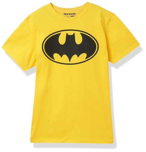 BONKIDS Official Batman Yellow Boys T-Shirt ||DC Official Merchan...