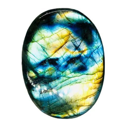 Créer un pendentif unique grâce à cette labradorite naturelle ovale en cabochon