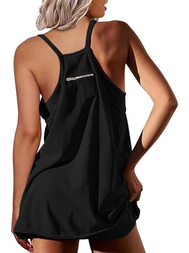 Ebifin Women's Summer Mini Dress Casual Workout Tennis Dress with Shorts Sleeveless Althletic Dresses4