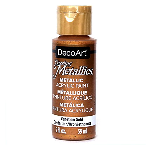 Image of DecoArt Dazzling Metallics 2-Ounce Venetian Gold Acrylic Paint