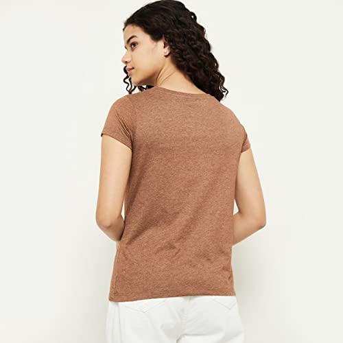 Image of Max Women's Printed Round Neck Regular Fit T-Shirt