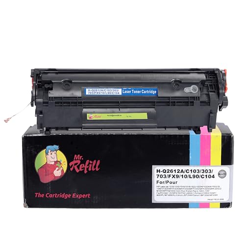 Image of 12A Easy Refill Toner Cartridge for HP 12A Cartridge with Powder Bottole Q2612A for HP Laserjet M1005 MFP,1020,1010 /1012 /1018 /1022 /1022n /1022NW /3015 /3020 (Pack of 1)