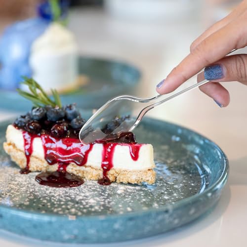 image for Dealusy 100 Count Clear Plastic Spoons Disposable, BPA-Free, Heat Resi