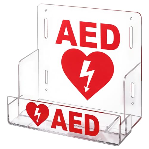 Silipull AED Acrylic Wall Mount Bracket, Adjustable Depth, School Gym