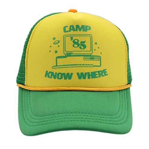 ZMOO Stranger 4 Thinking Cap, Dustin Stranger Hat, Cosplay Trucker Mesh Cap Schwamm Atmungsaktive Baseball Hat Dad Hat, Grün, Einheitsgröße Cover