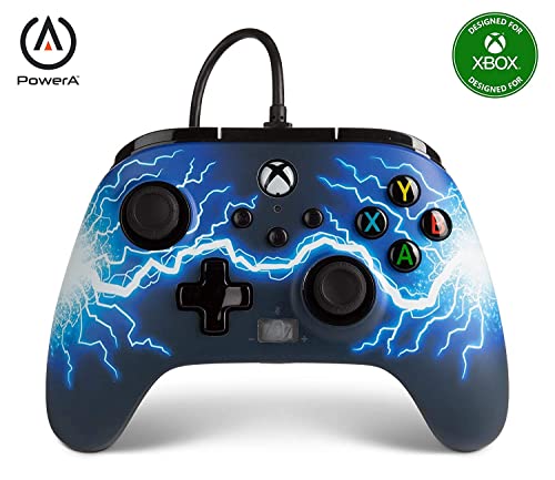 Mando con cable mejorado de PowerA para Xbox Series X|S: Arc Lightning para Accesorios