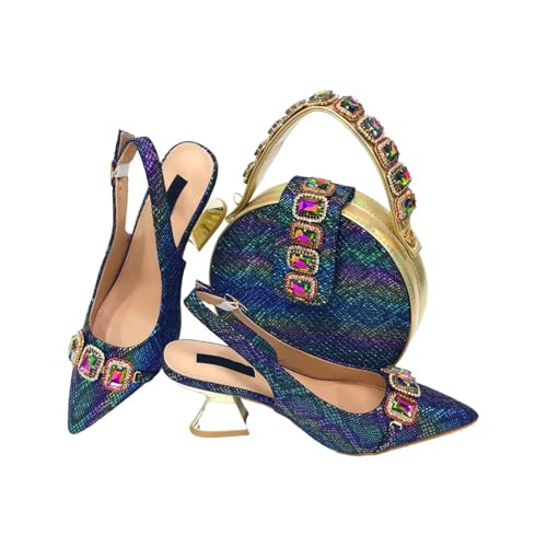 Women Nigerian Sandals Shoes And Bag Set Medium Heels Pumps Shoes And Bag To Match Set
