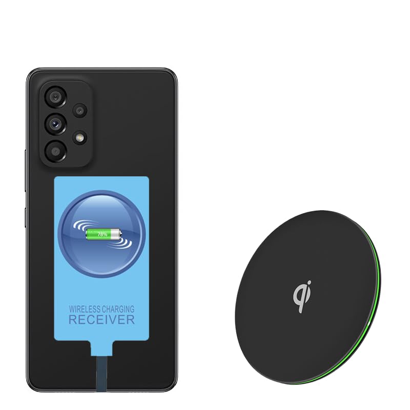 External Type-C Wireless Charging Receiver for Samsung Galaxy A13 A23 A33  A53 A73 5G with Wireless Charger - Main Image