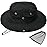 Sun Hats for Men Women Bucket Hat UPF 50+ Boonie Hat Foldable UV Protection Hiking Beach Fishing Summer Safari with Removable Head Net Mesh(1pack-Black)