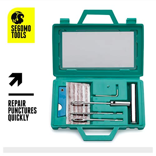 Segomo Tools 10 Piece Universal Flat Tire Puncture Repair Kit for Motorcycles, Cars, Jeep, Trucks, ATV | Motorcycle Tire Plug | Car Tire Repair Kit | Tire Kit Repair | Repair Tire Kit - TIRE01 - Image 4