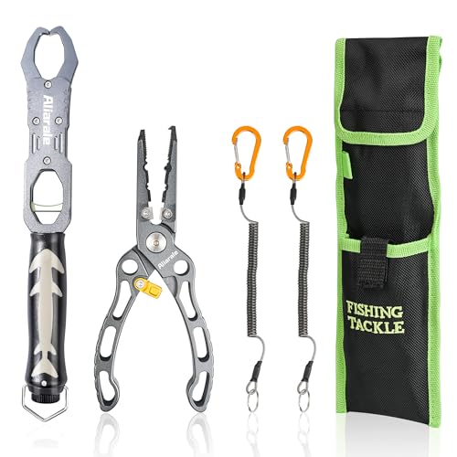 Fishing Pliers,Fish Lip Gripper & Scale Combo - Saltwater Resista...