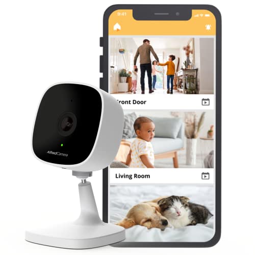 Indoor Security Bullet Camera – Plug-in Baby Monitor/Pet Cam – Full HD 1080P, Night Vision, Wide-Angle View, Continuous Recording, and Motion Detection