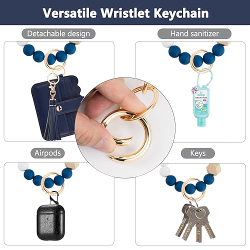 Image of Wristlet Wallet for Women with Keychain - RFID Card Holder Small Wallet Wristlet with Key Ring