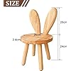 Kinder Hocker Mit Kaninchenohren - Massivholz Stuhl Für Essen & Spielen