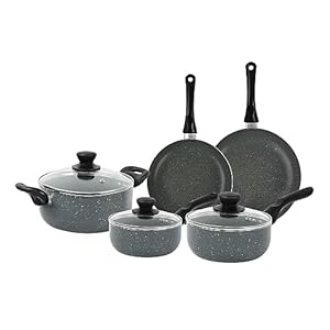 Velker – batteria da cucina a induzione 8 pezzi – kit pentole a induzione con rivestimento antiaderente adatto a tutti i piani cottura. Set pentole cucina