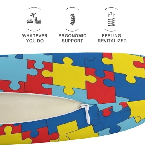Almohada de viaje de espuma viscoelástica ergonómica miniatura 4