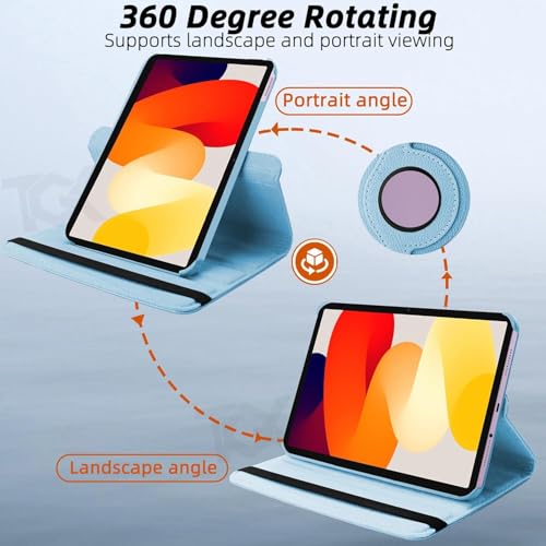Image of Xiaomi Redmi Pad SE 11 inch 360 Degree Rotating Cover (Sky Blue)