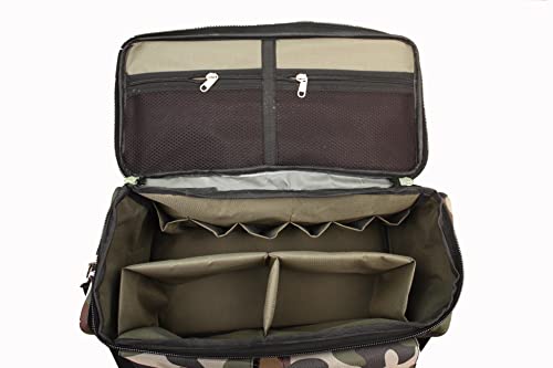 Image of PAHAL Multi-Function Doctor First Aid Trauma Medicine Instrument Vaccination Kit Bag Combat Type Empty Heavy Duty Portable for Home,Red, 11 Pocket 3 Partition, 18 Inch - Combat Medic Bag