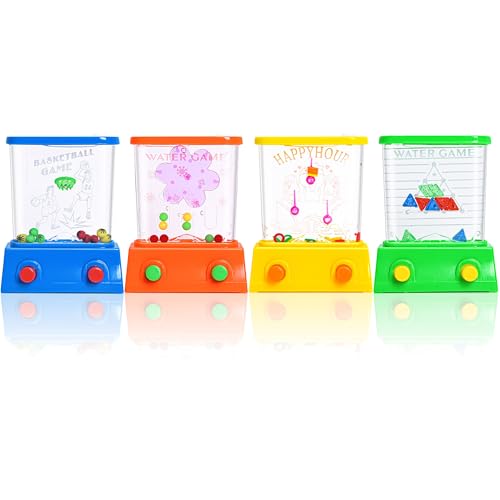 Handheld Water Toy Mini Games with Relive Your Childhood with - Nostalgic Fun in a Compact Size (4 PCS Handheld Toy Edition)