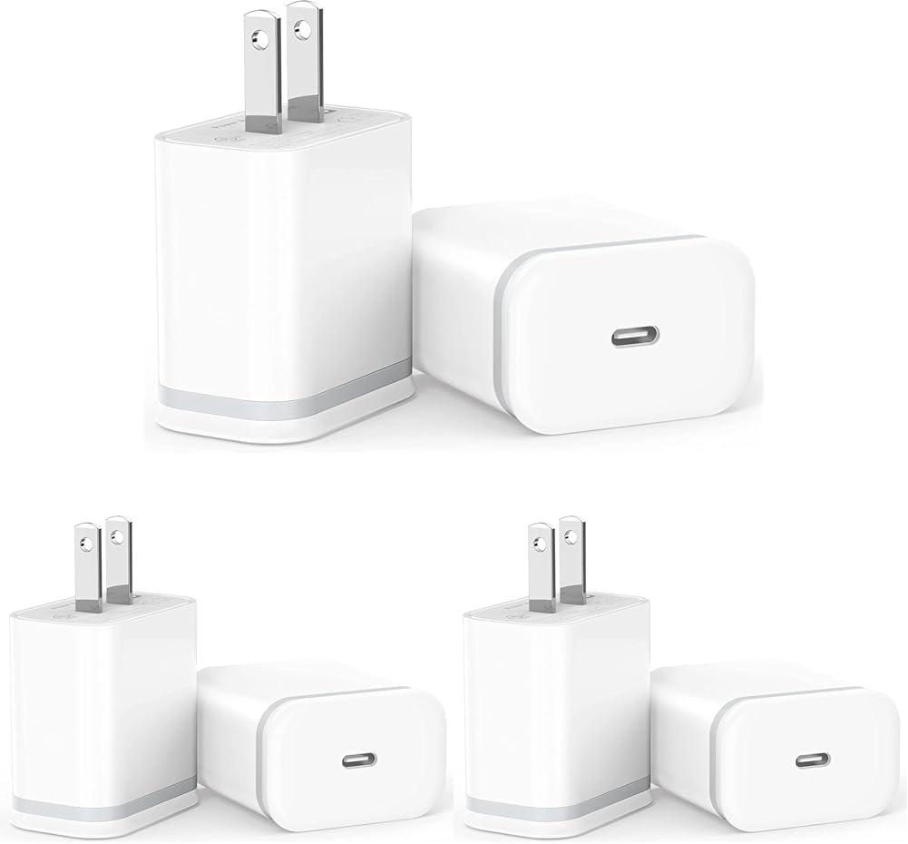 iPhone 16 15 14 13 12 11 USB C Wall Charger, 20W 6Pack