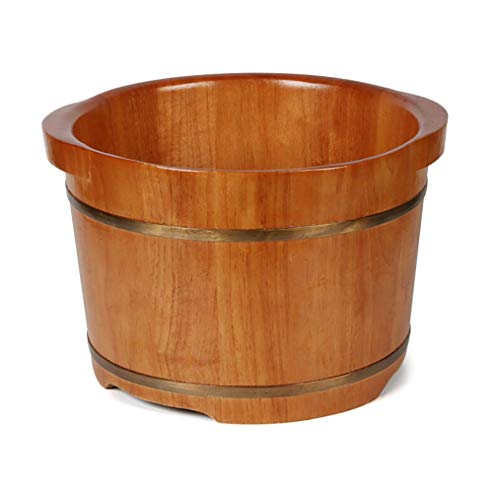 Bañera de pie de madera para pedicure con tapa y masaje