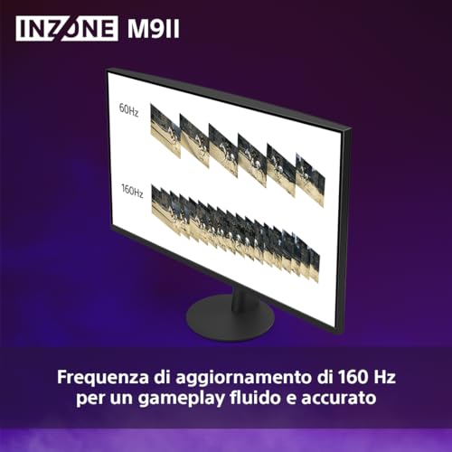 INZONE M9II 27" 4K Ultra HD PC Gaming Monitor: 2160p Resolution - 160Hz Refresh Rate - 1ms GTG - DCI-P3 95% Spectrum - Full Array LED - G-Sync - Adaptive Sync - VRR, Nero - Monitor - Immagine 9