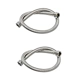 Braided Faucet Connector Supply Hose 1/2' IPS Brass Nut X 3/8 Female Fitting Stainless Steel...